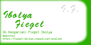 ibolya fiegel business card